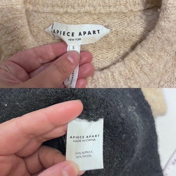 Apiece Apart Superfine Alpaca Elle Textured Sweater Abstract Print - Picture 12 of 16